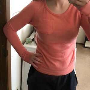 Cute Knit Top with Pocket and Lace Back